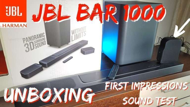 JBL Bar 1000 review: a bar with removable enclosures that is Dolby Atmos 7.1.4 compliant.