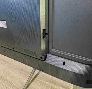 The base of the TV, from behind.
