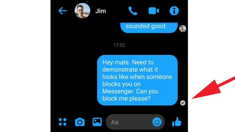 blocked on Messenger